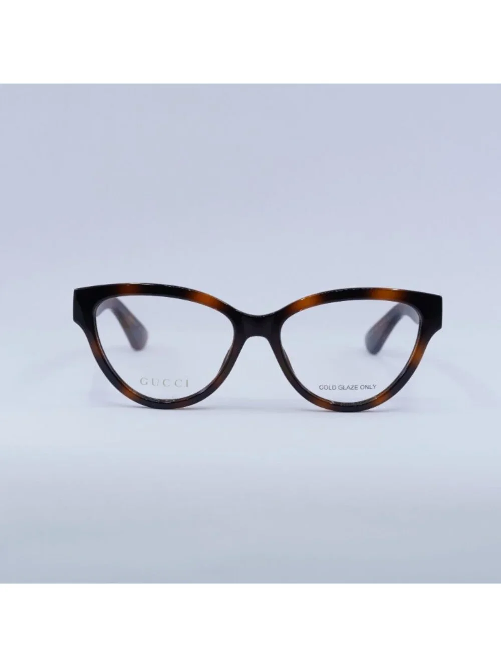 Gucci GG1581O 002 Eyeglasses Havana 55mm Cat Eye Frame